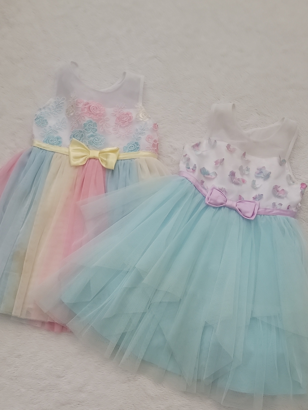 Girls Pastel Tulle Party Dress Bundle